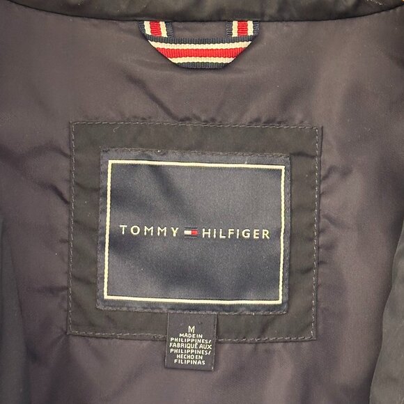 Tommy Hilfiger Vintage Diamond Quilted Barn Chore Jacket (Navy Blue/Brown) - Picture 13 of 16